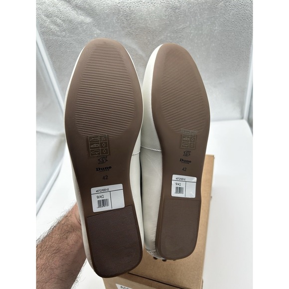 New Dune London Greene‎ Woven Leather Slip On Driving Loafers Mocs White Size 11 - Picture 7 of 7